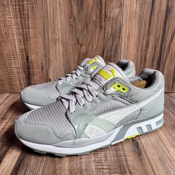 Puma Trinomic XT-1 Womens Cross Training Shoes Grey Yellow 358621 EUC Size 10 - Picture 2 of 6